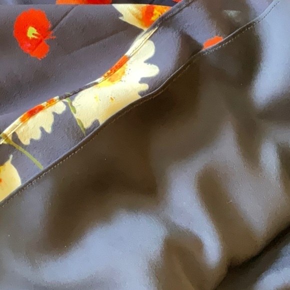 Alice + Olivia Floral Sleeveless Dress Navy Red Daisy Print Sz - Picture 5 of 7